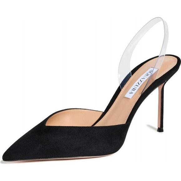 Aquazzura V Plexi Sling 85 Pumps Size 39.5 $875 - Picture 3 of 13